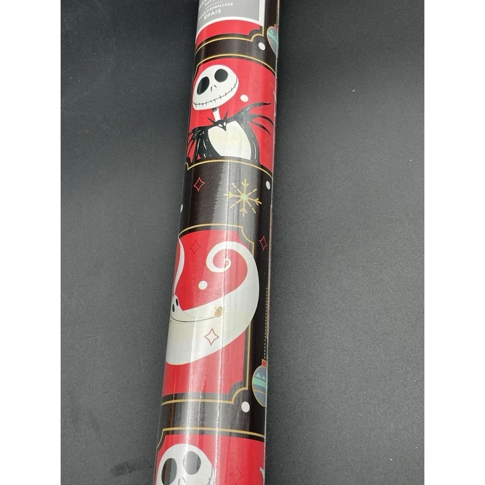 Hallmark Disney Nightmare Before Christmas Jack Sally Gift Wrap Paper Roll